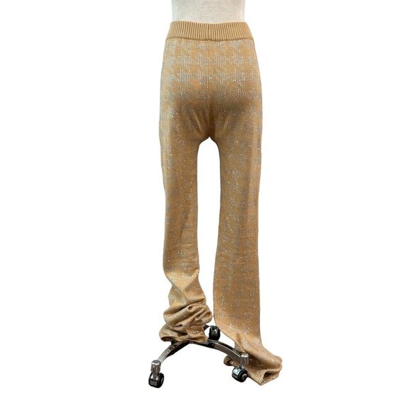 retrofete Desiree Pants in Caramel Silver Houndstooth Medium New Womens Knit - Picture 7 of 16